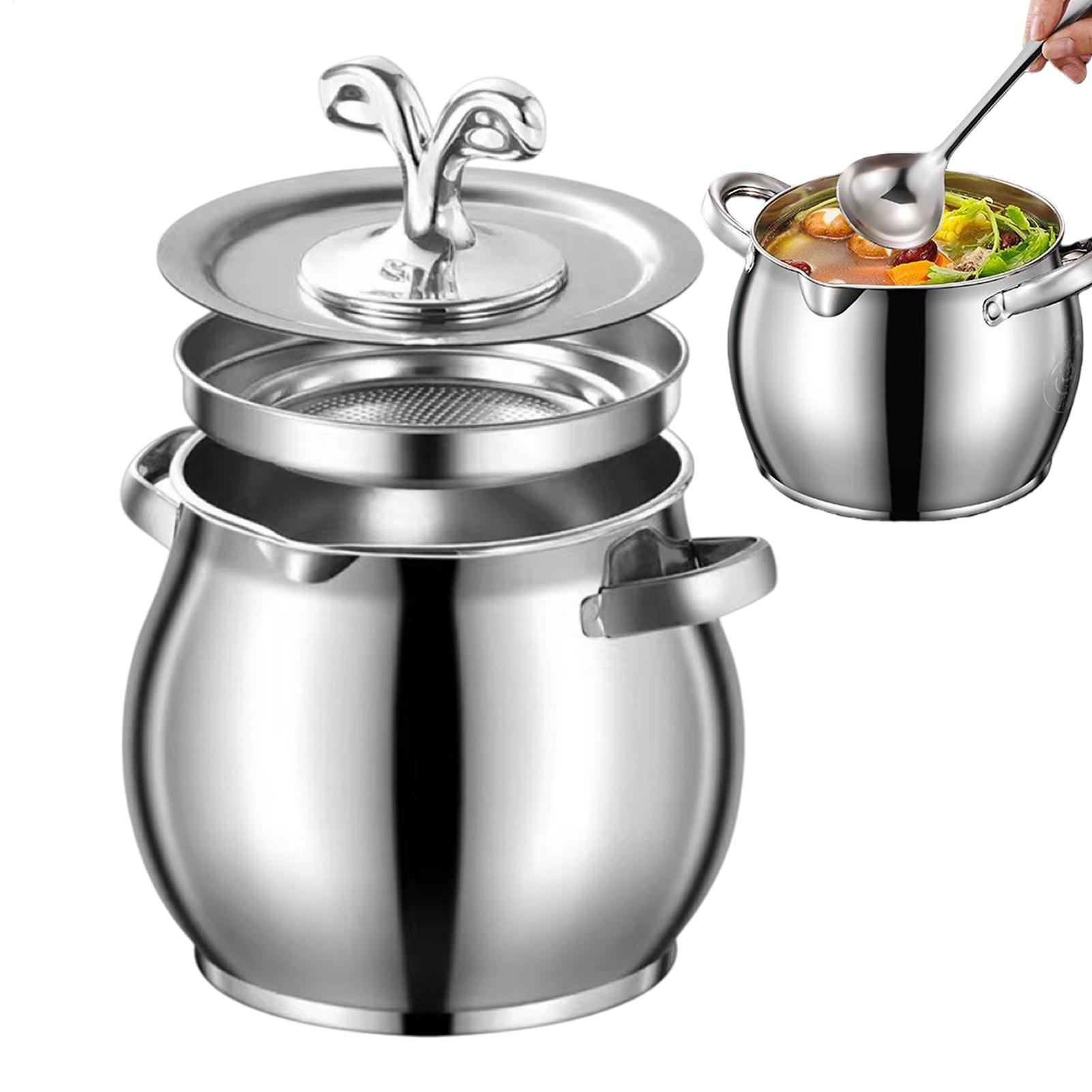 Kitchen Baking Canisters - Grease Container Stainless Steel Fat Storage
