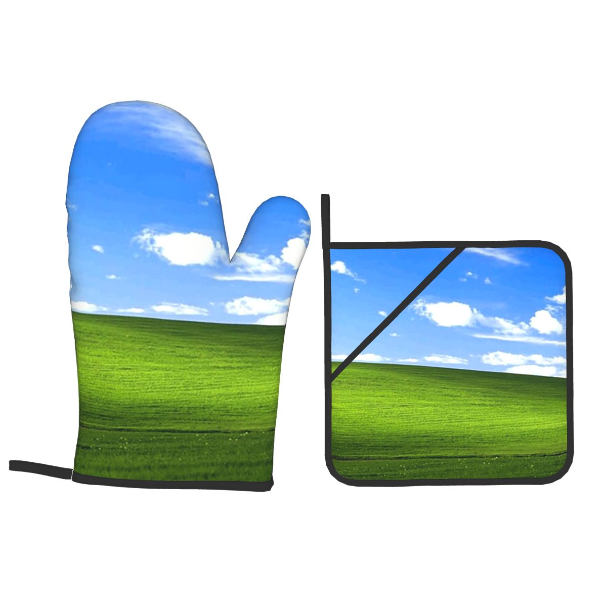Kitchen Baking Background - Windows XP Background Oven Mitts and