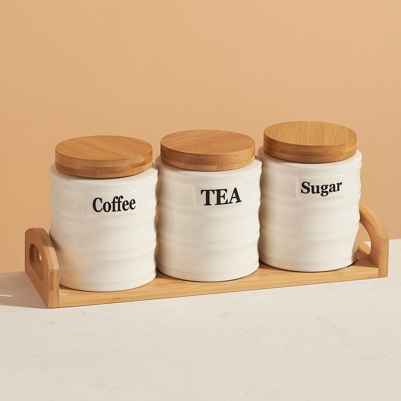 3PCS Ceramic Storage Jars Set  - Kitchen Baking Canisters review and price