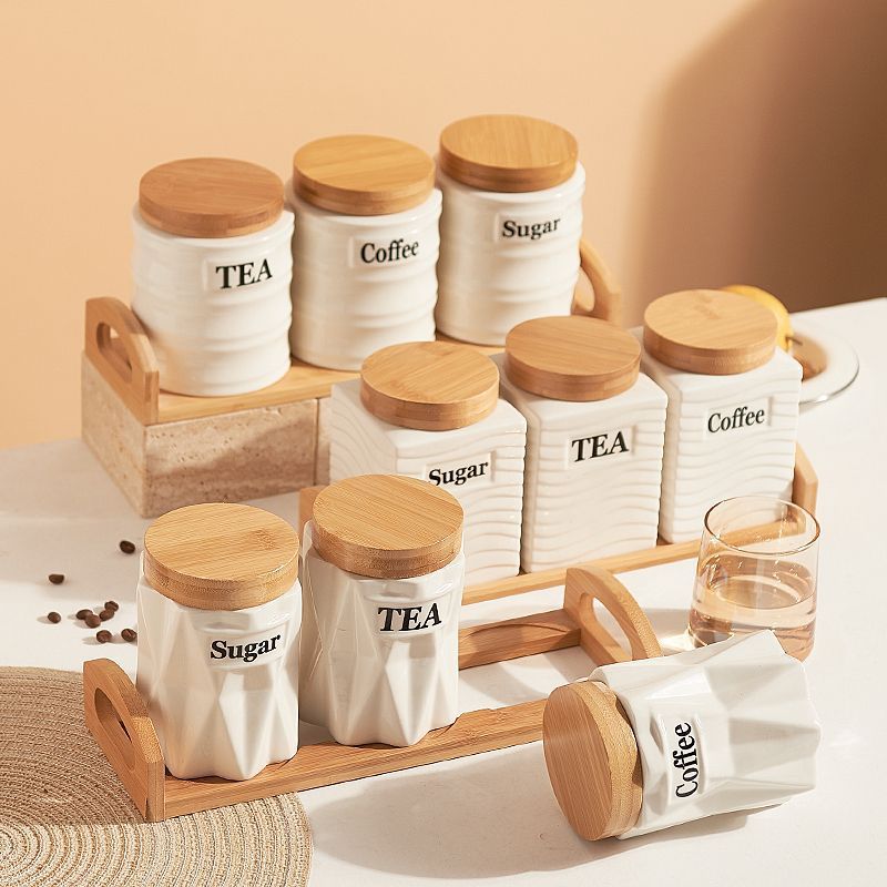 3PCS Ceramic Storage Jars Set  - Kitchen Baking Canisters review and price