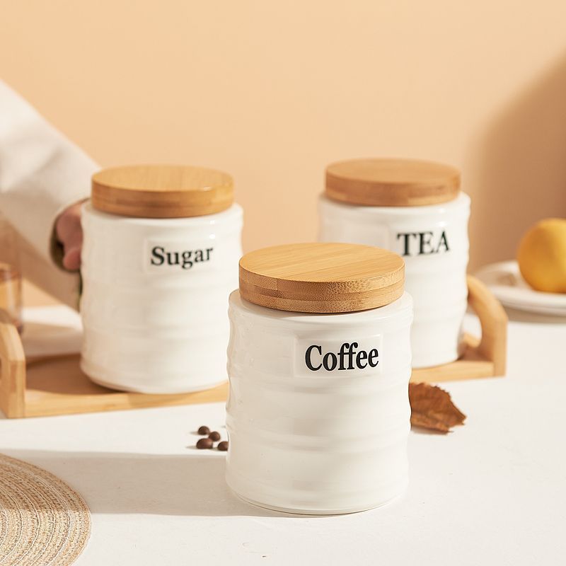 3PCS Ceramic Storage Jars Set  - Kitchen Baking Canisters review and price