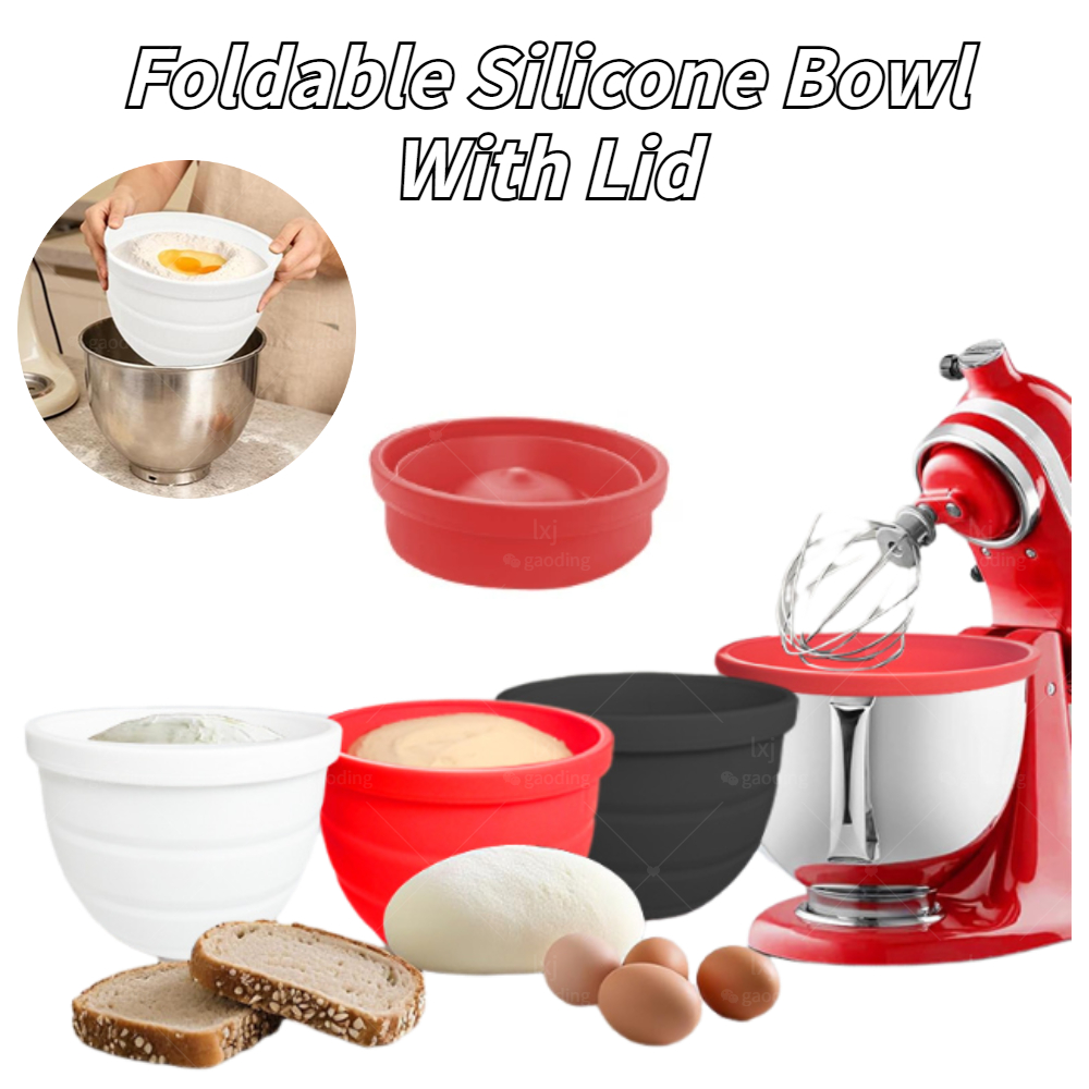 Foldable Silicone Bowl With Li - Kitchen Aid Baking Lid review and price