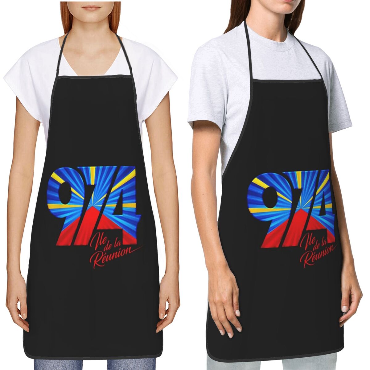 974 Reunion Island Flag Apron  - Kitchen Baking Island review and price
