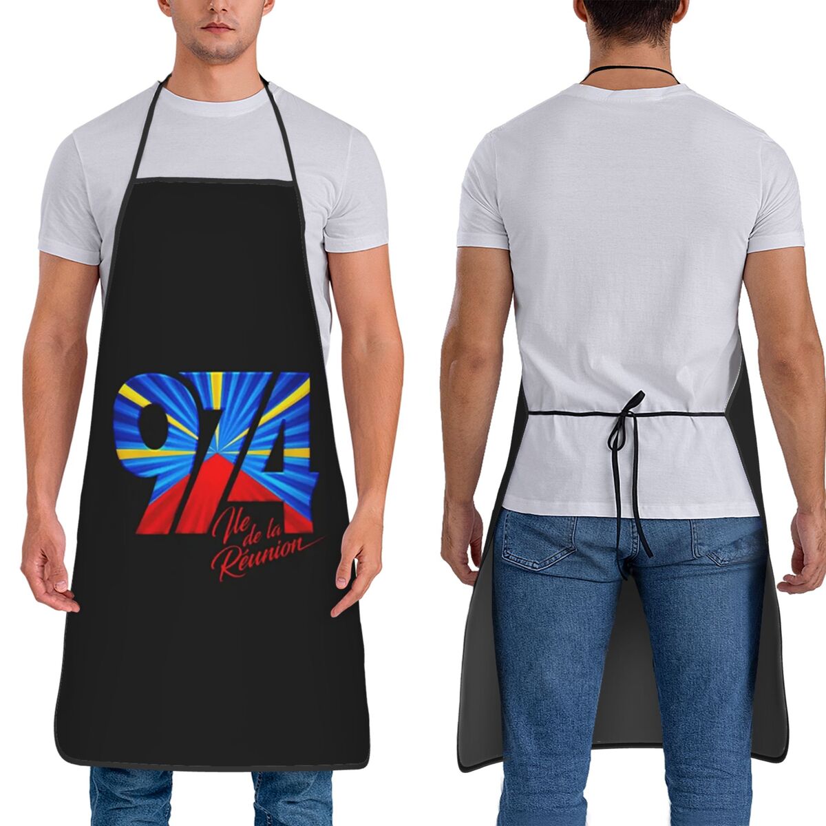 974 Reunion Island Flag Apron  - Kitchen Baking Island review and price