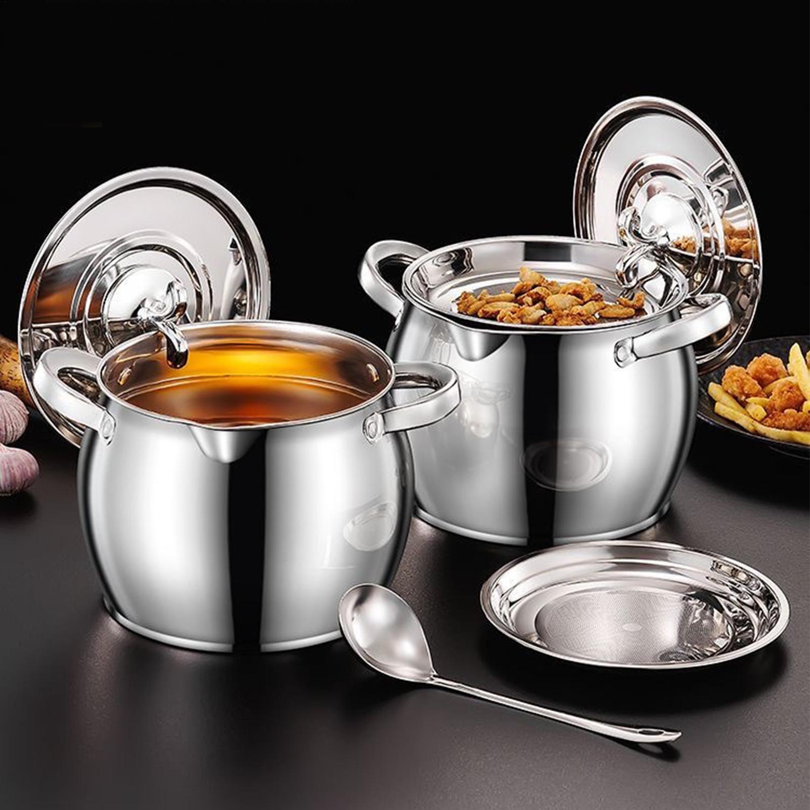 Grease Container Stainless Ste - Kitchen Baking Canisters review and price