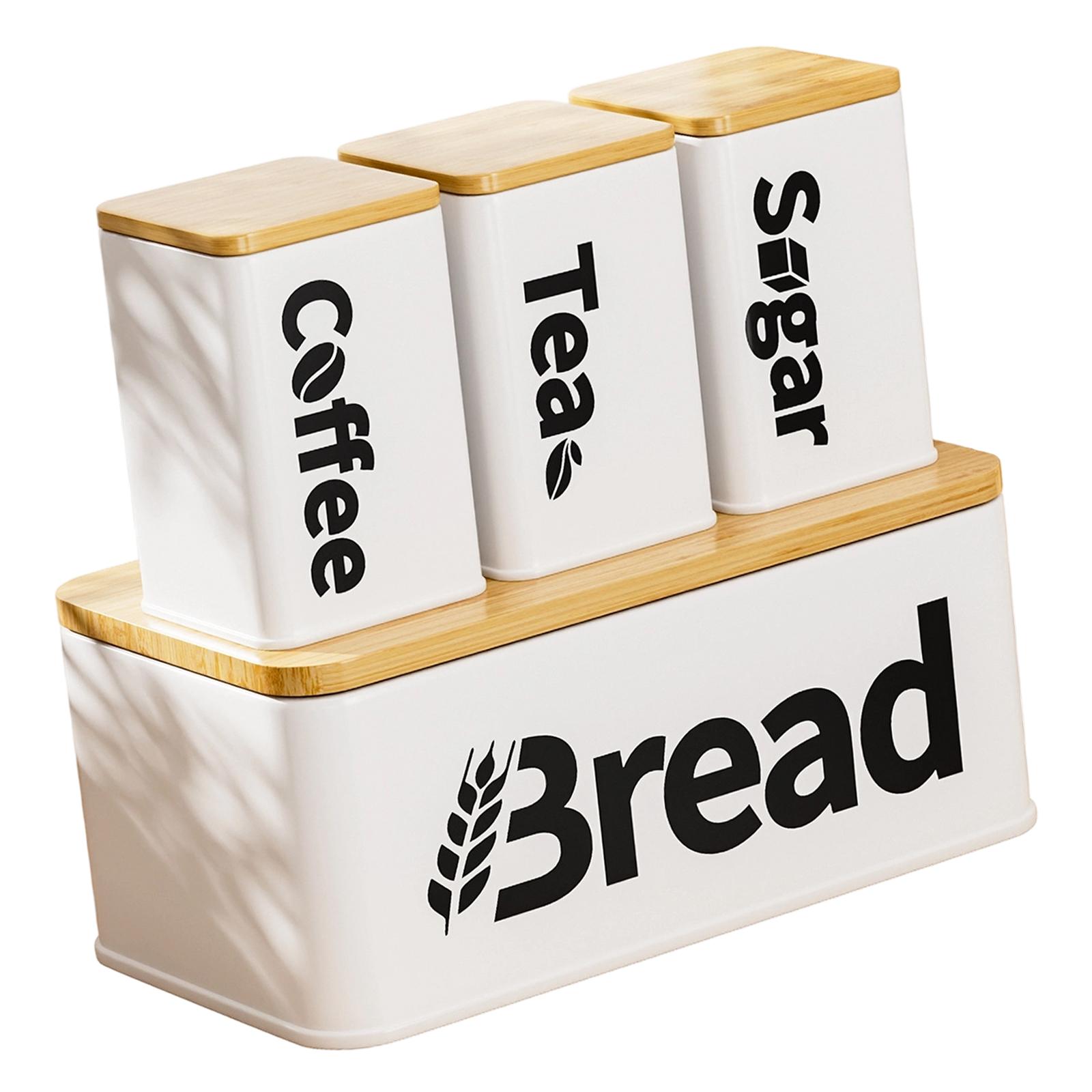Iron Bamboo Bread Storage Bin  - Kitchen Baking Canisters review and price