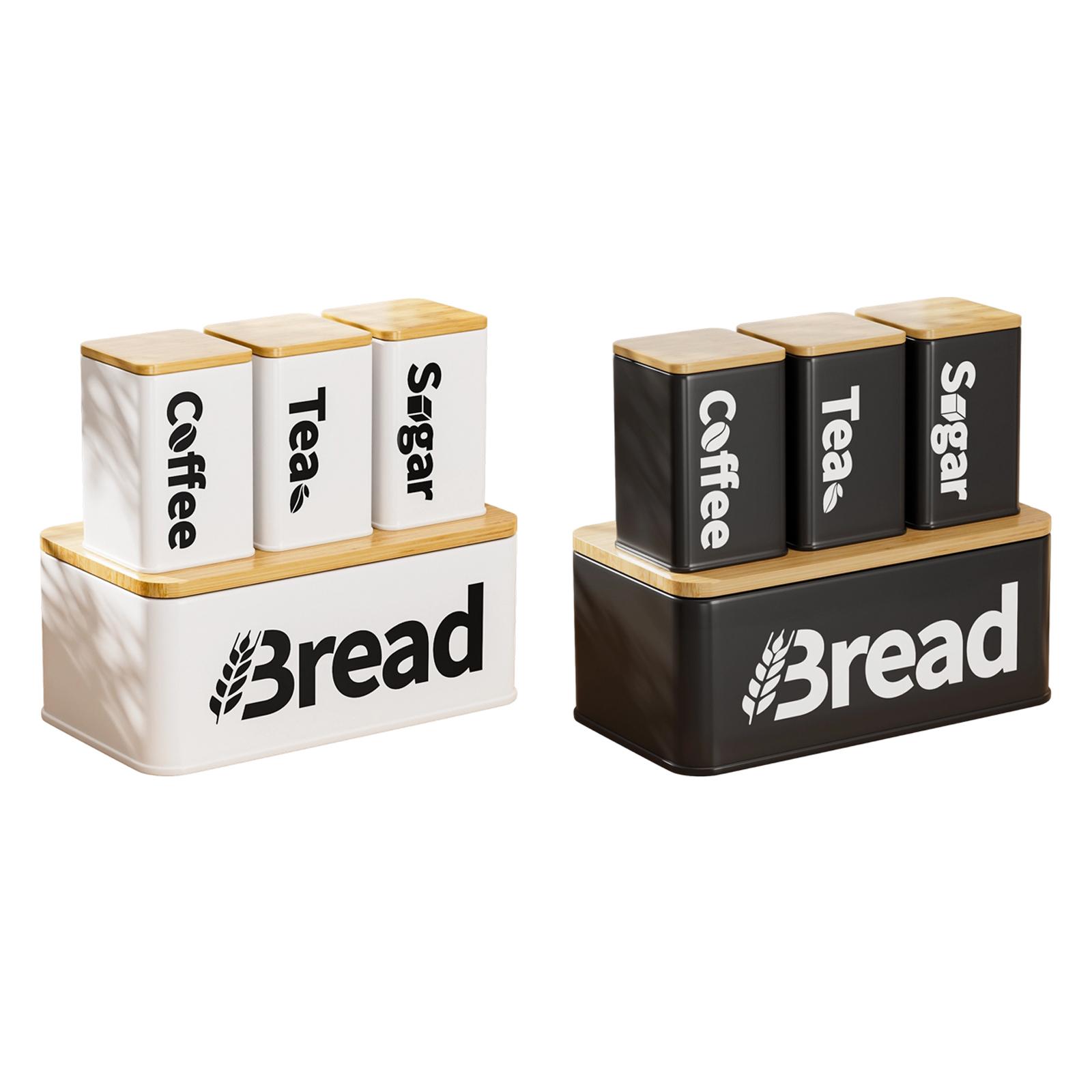 Iron Bamboo Bread Storage Bin  - Kitchen Baking Canisters review and price