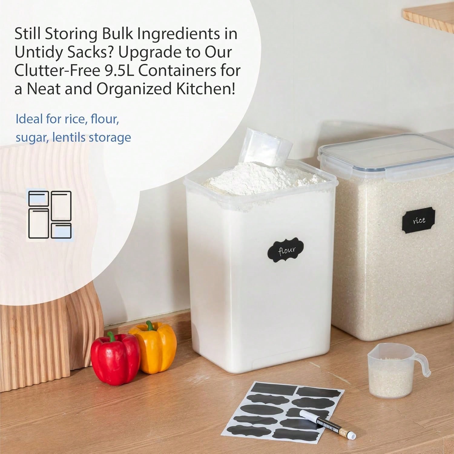 Extra Large Airtight Food Stor - Kitchen Baking Canisters review and price