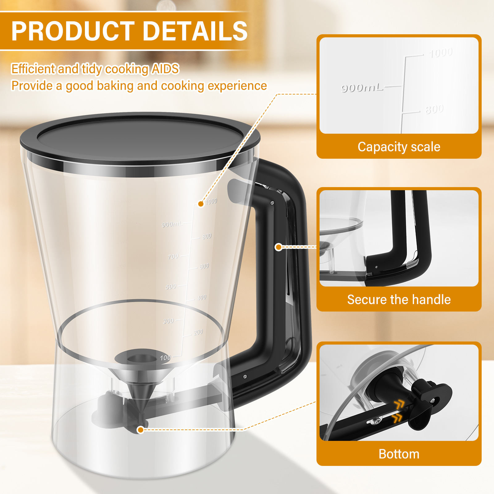 900/1000ml Pancake Batter Disp - Kitchen Baking Blender review and price