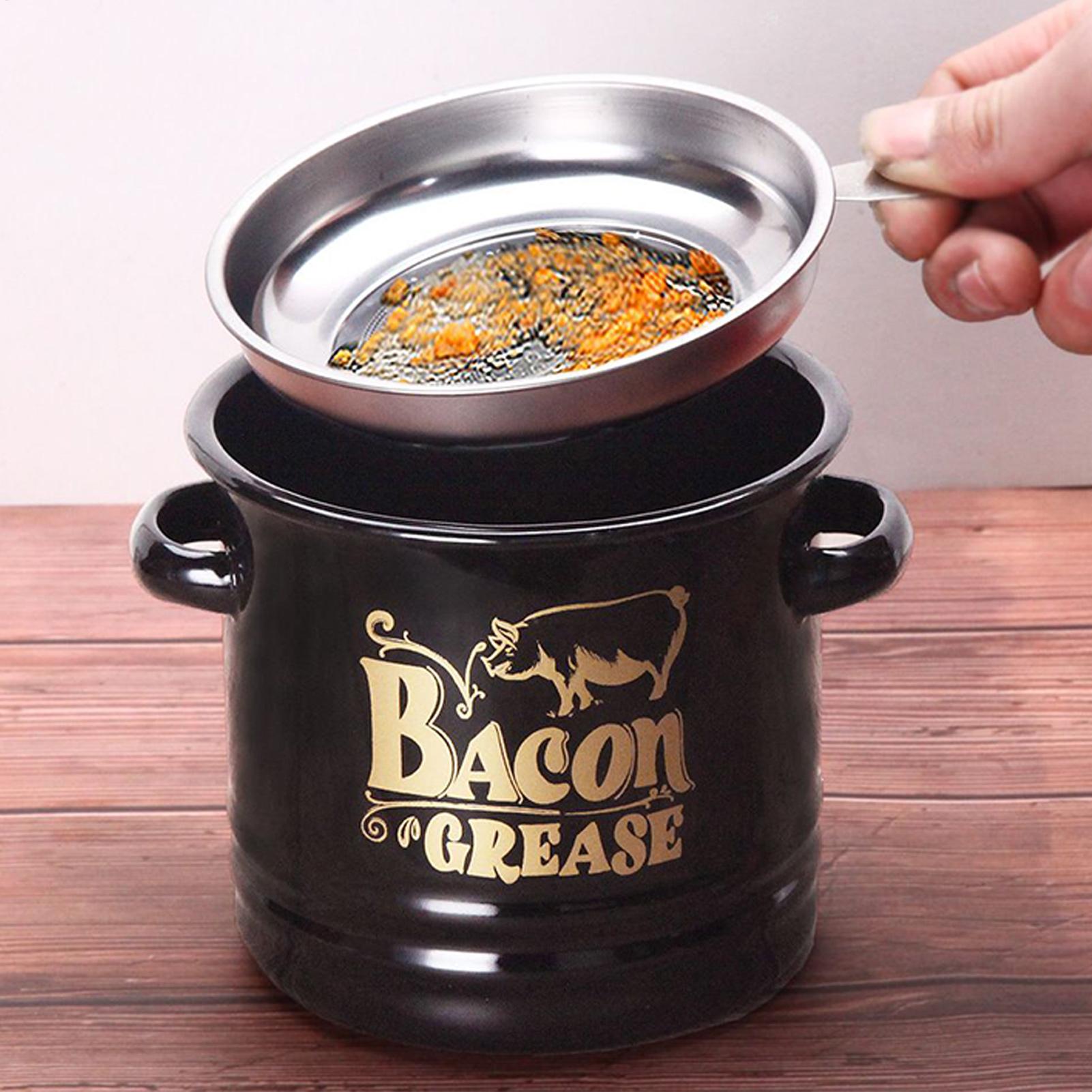 Bacon Grease Container 1200ml  - Kitchen Baking Canisters review and price