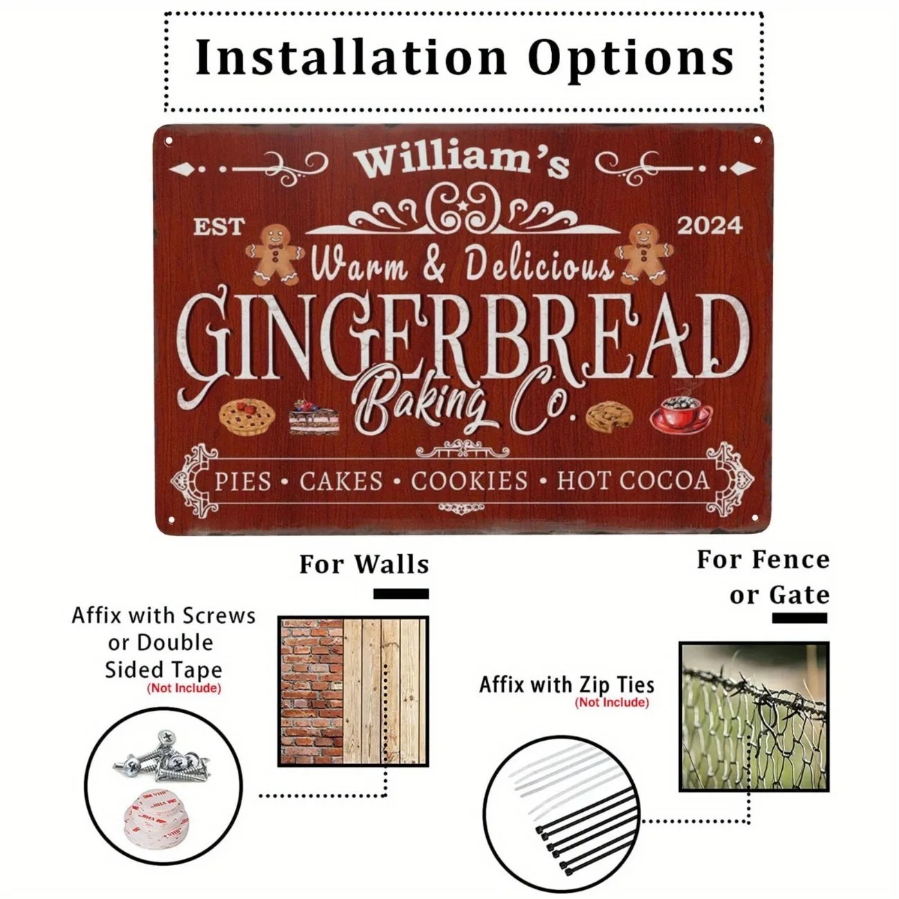 1pc Personalized Gingerbread B - Kitchen Baking Decor review and price