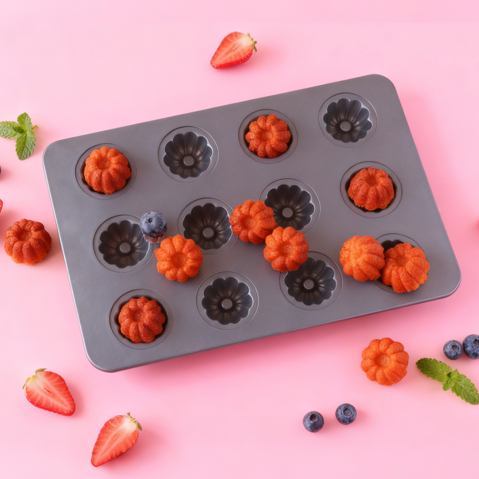 12-Cavity Mini Kouglof Baking  - Bread Baking Kitchen Utensils review and price