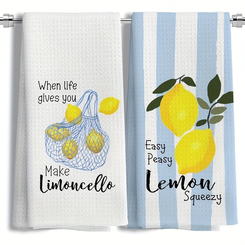 2Pcs, Lemon Mesh Kitchen Towel - Kitchen Baking Decor review and price