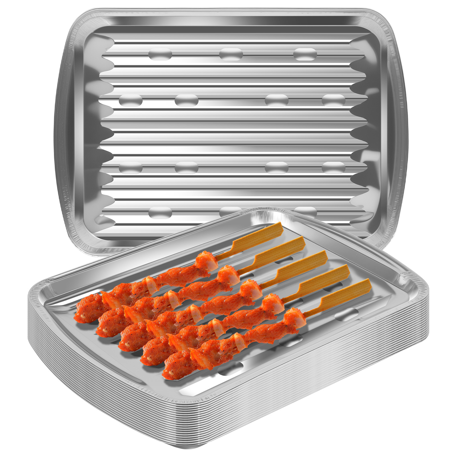 Aluminum Foil Trays Non-Stick  - Kitchen Baking Tray review and price