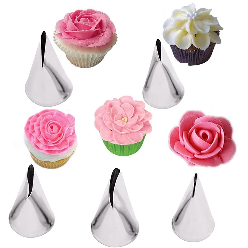 5pcs Flower Tulips Rose Nozzle - Kitchen Baking Decor review and price