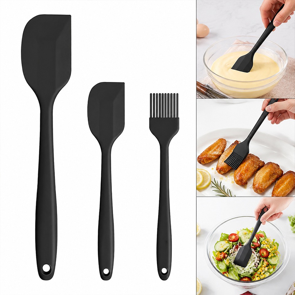 3PCS Silicone Spatula Set Non  - Bread Baking Kitchen Utensils review and price
