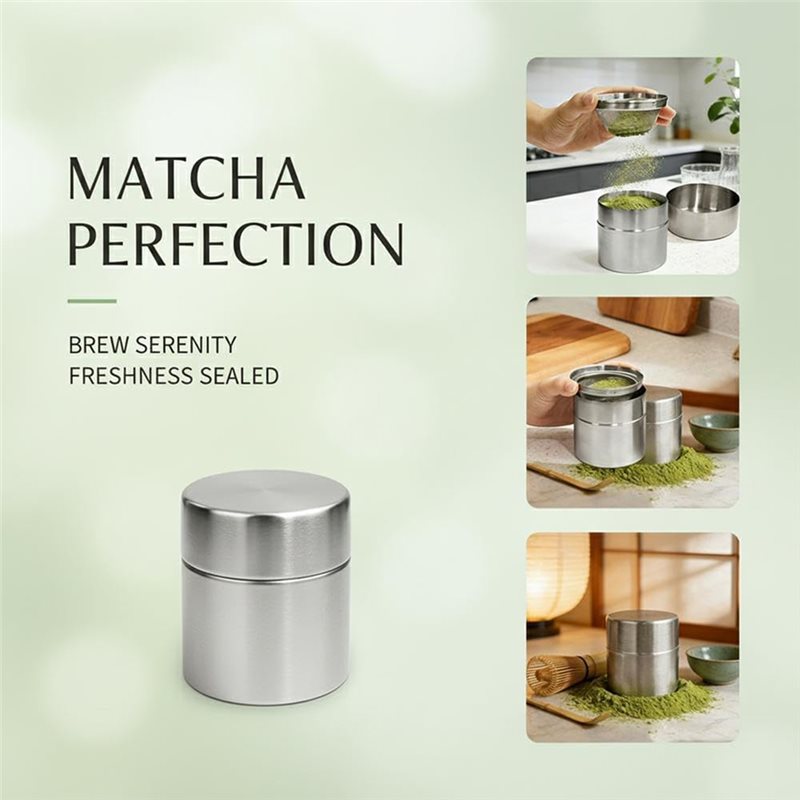 Stainless Steel Matcha Powder  - Kitchen Baking Canisters review and price