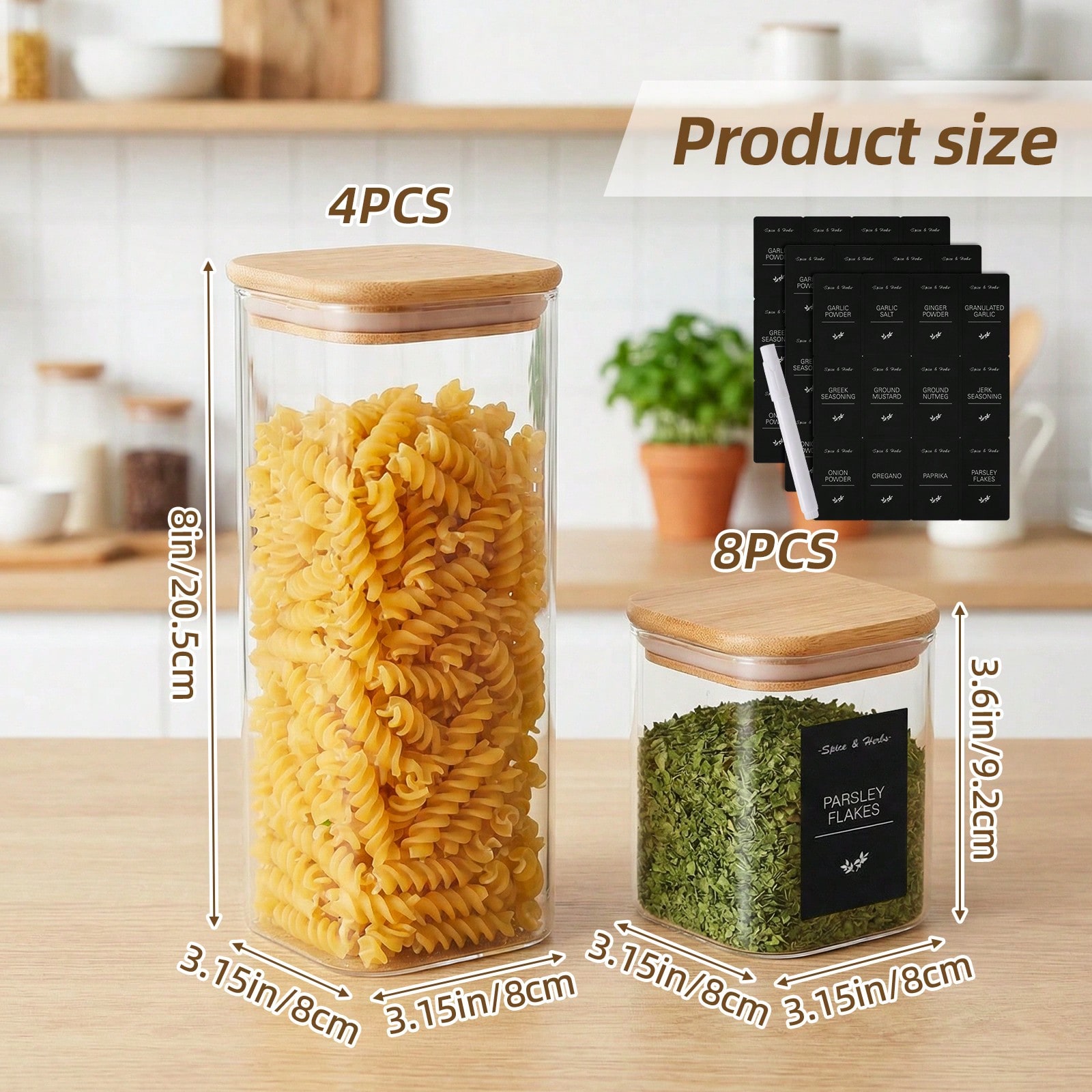 Tomnk 12pcs Glass Food Storage - Kitchen Baking Canisters review and price