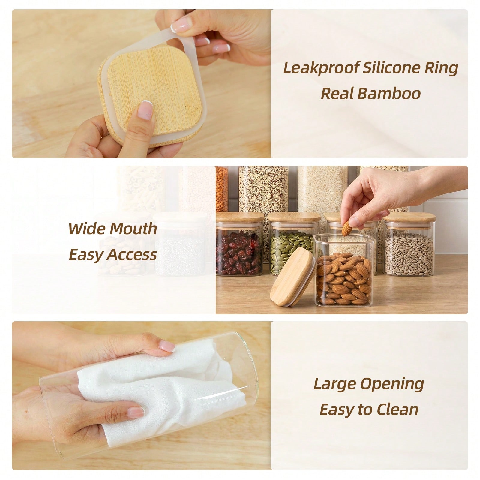 Tomnk 12pcs Glass Food Storage - Kitchen Baking Canisters review and price